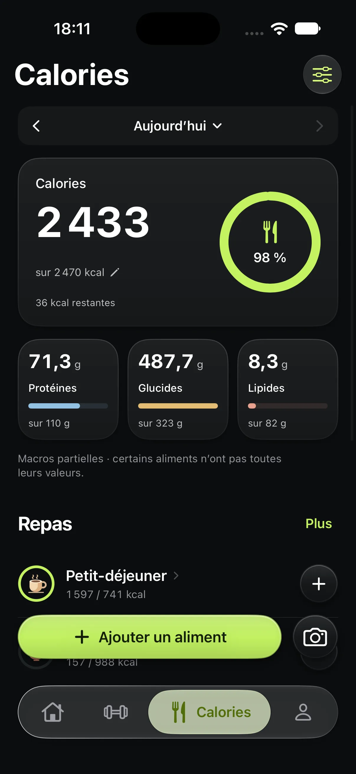 Aven — suivi nutritionnel